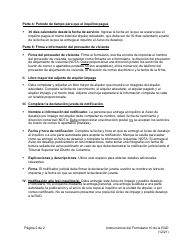 Instrucciones para RAD Formulario 10 Aviso De Impago Y Posible Desahucio - Washington, D.C. (Spanish), Page 2