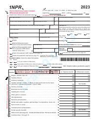 Form 1NPR (I-050) Nonresident and Part-Year Resident Income Tax Return - Draft - Wisconsin