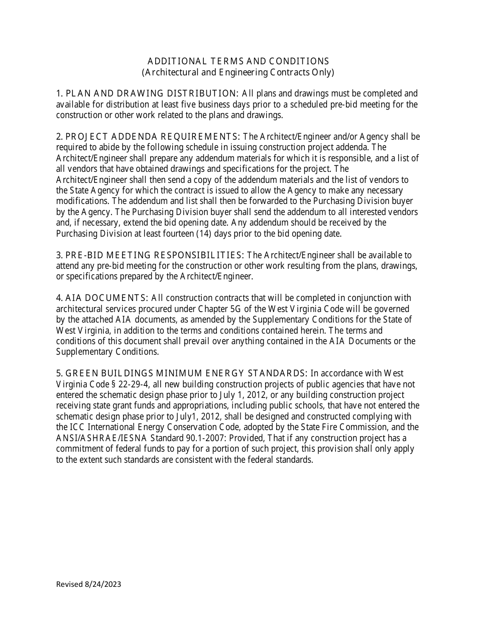 Instructions to Vendors Submitting Bids (Agency Delegated Procurements Only) - West Virginia, Page 19