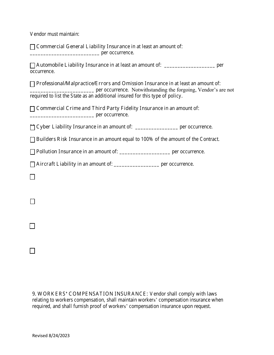 Instructions to Vendors Submitting Bids (Agency Delegated Procurements Only) - West Virginia, Page 9