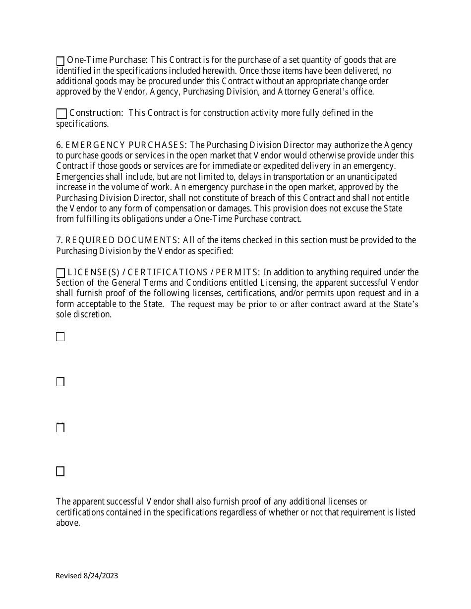 Instructions to Vendors Submitting Bids - West Virginia, Page 10