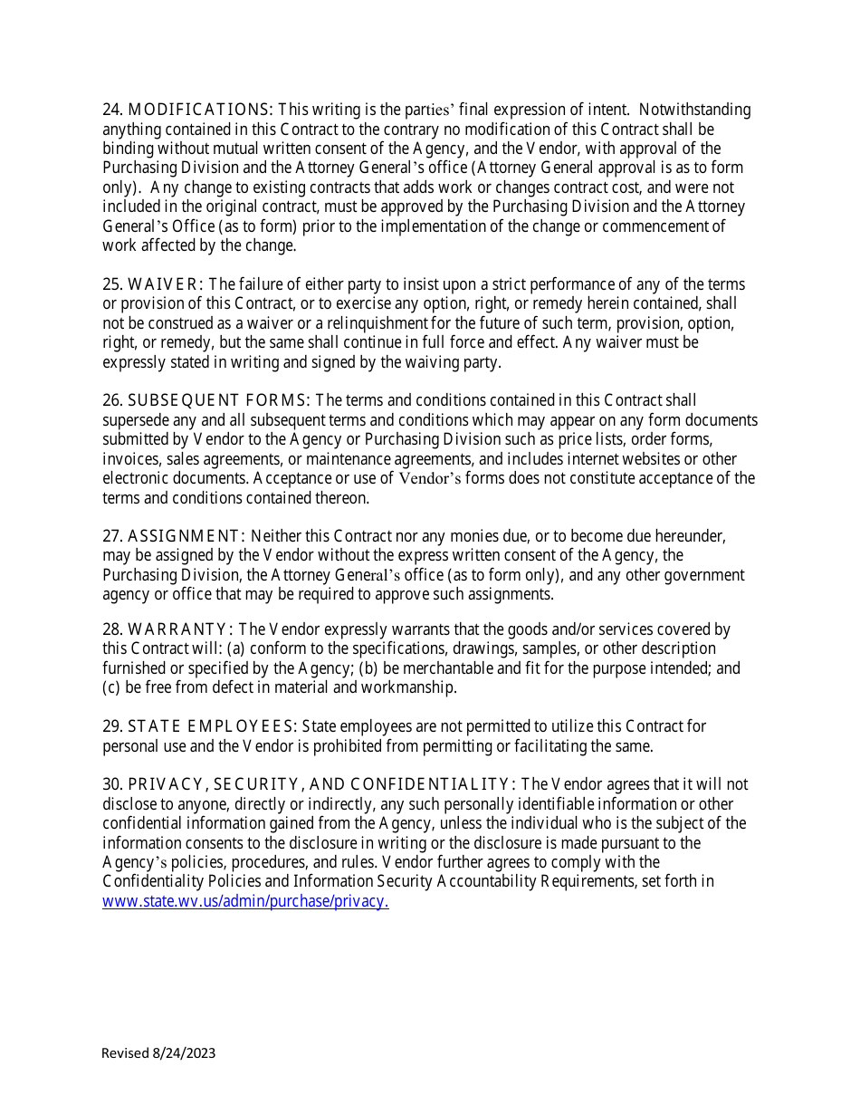 Instructions to Vendors Submitting Bids - West Virginia, Page 14