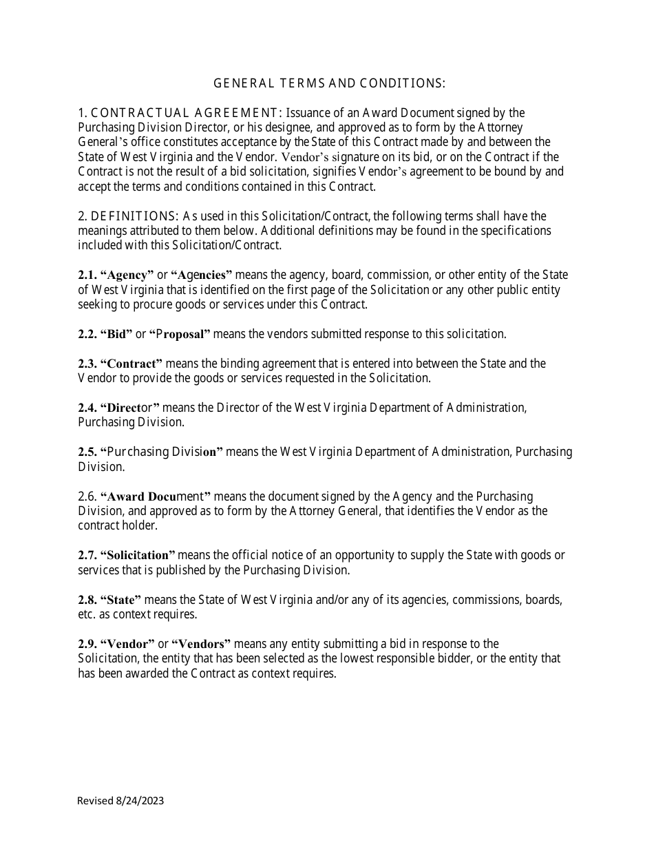 Instructions to Vendors Submitting Bids - West Virginia, Page 7