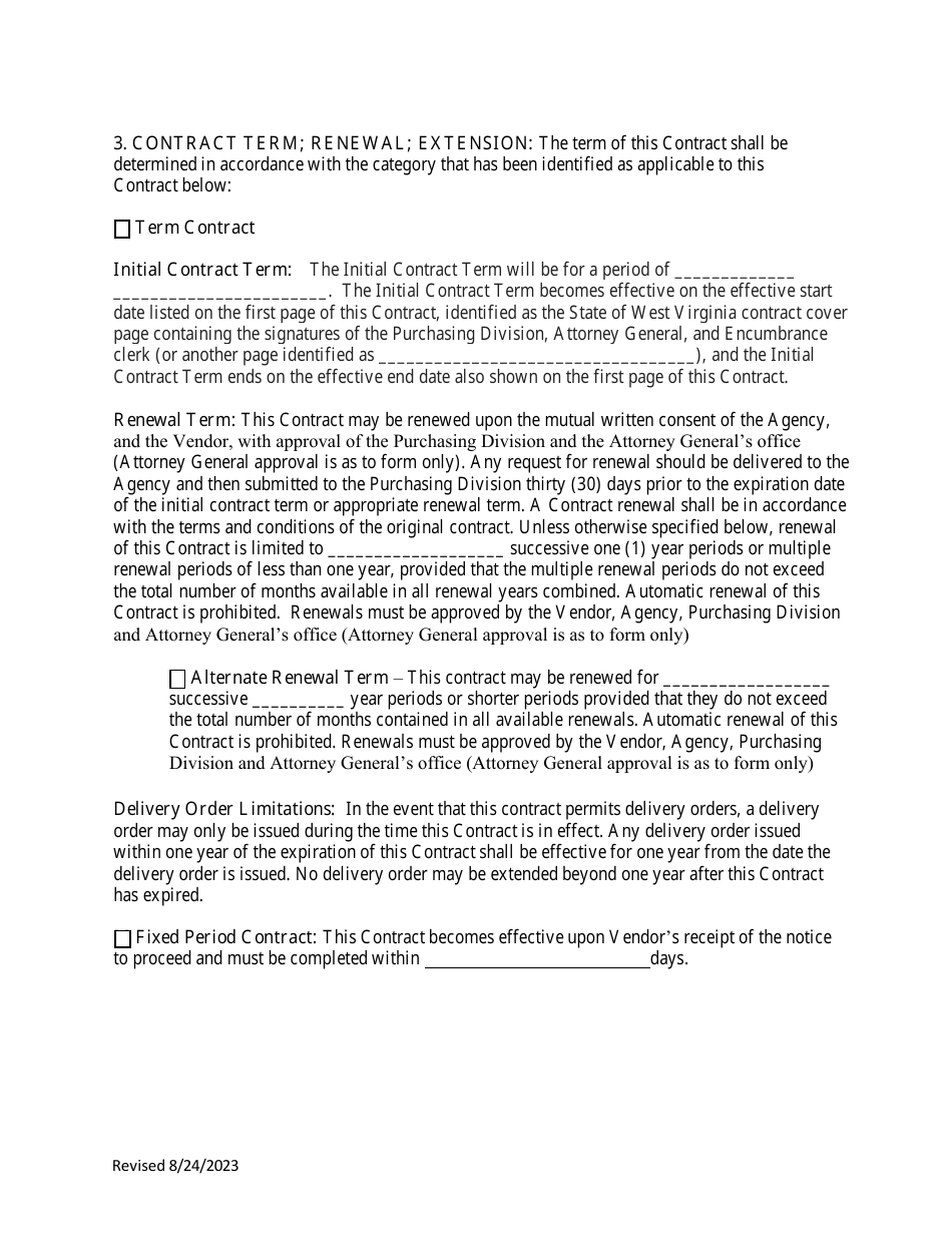 Instructions to Vendors Submitting Bids - West Virginia, Page 8