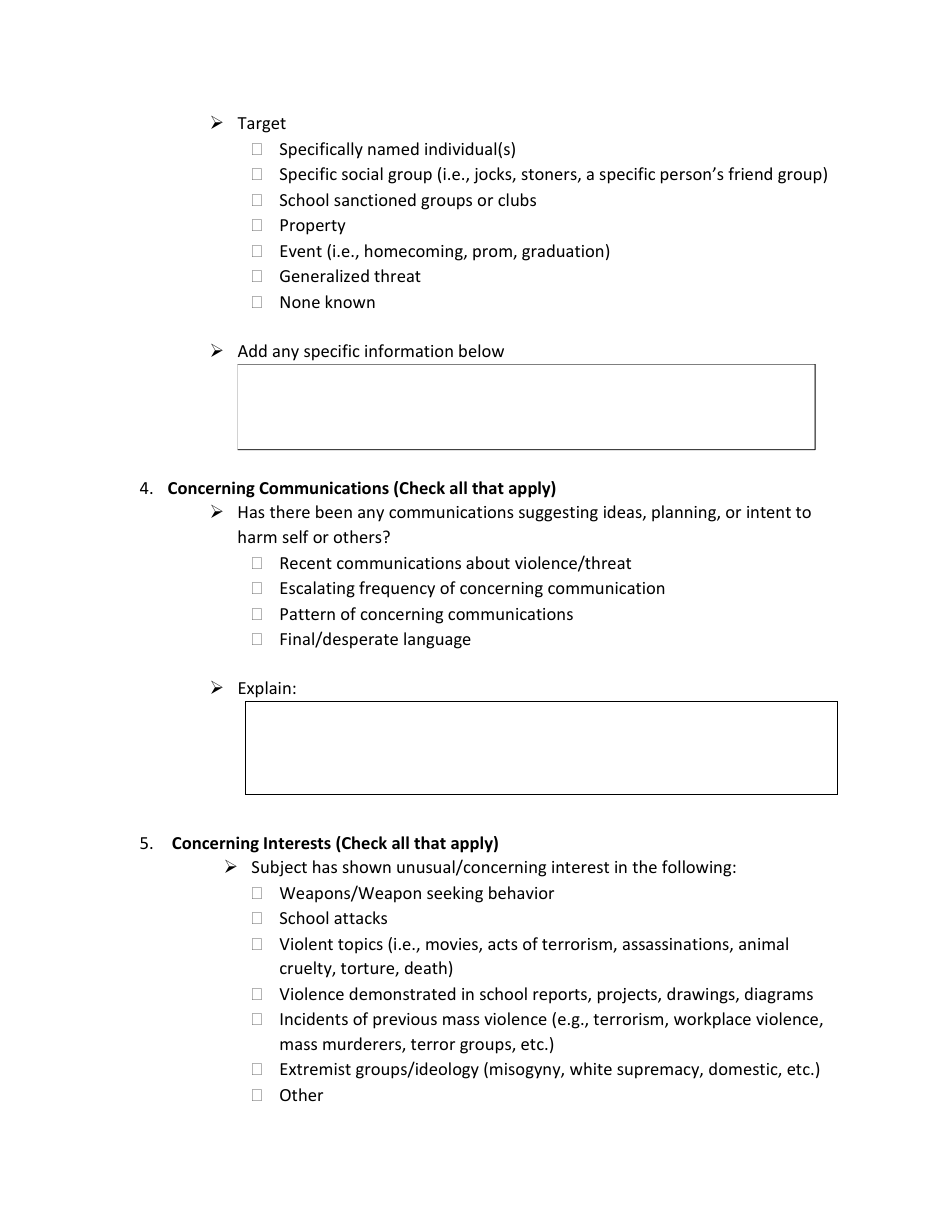 Wisconsin School Threat Assessment and Management Protocol (Wstamp) - Inquiry - Wisconsin, Page 3