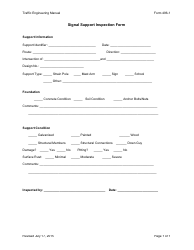 Document preview: Form 496-1 Signal Support Inspection Form - Ohio
