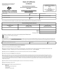 Document preview: Form CDF-005P Citrus Pest & Disease Prevention Prior Rate Monthly Assessment Remittance - California