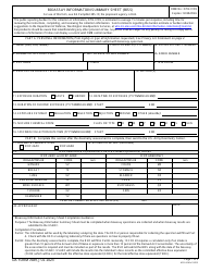 Document preview: DA Form 7689 Bioassay Information Summary Sheet (Biss)
