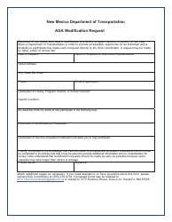Document preview: Ada Modification Request - New Mexico