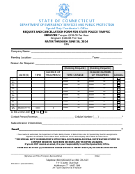 Form DPS-693-C-1 Request and Cancellation Form for State Police Traffic Services - Other Project Assignment - Connecticut, Page 3