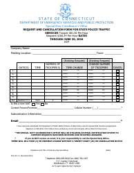 Form DPS-691-C-1 Request and Cancellation Form for State Police Traffic Services - Highway Construction Project - Connecticut, Page 3