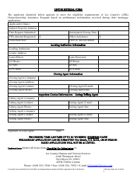 Cdbg Homeownership Assistance Application - Lee County, Florida, Page 3