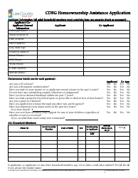 Cdbg Homeownership Assistance Application - Lee County, Florida, Page 4