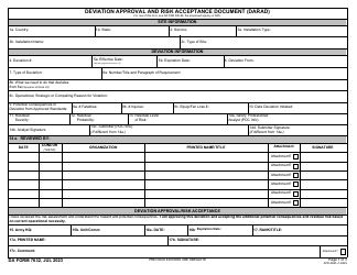 DA Form 7632 Deviation Approval and Risk Acceptance Document (Darad)