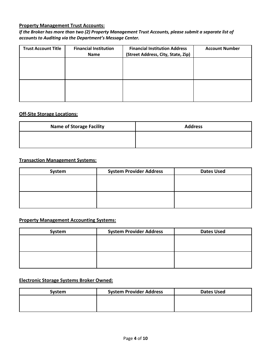 Broker Audit Declaration - Arizona, Page 4