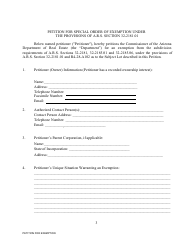 Special Order of Exemption (Spoe) - Arizona, Page 4