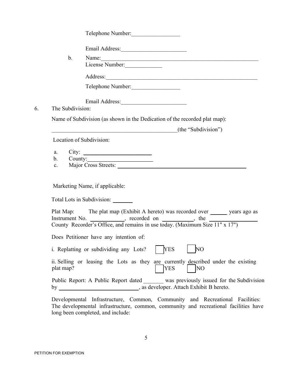 Special Order of Exemption (Spoe) - Arizona, Page 6