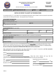 Form G Notice of Intent to Accept Lot Reservations - Arizona, Page 2