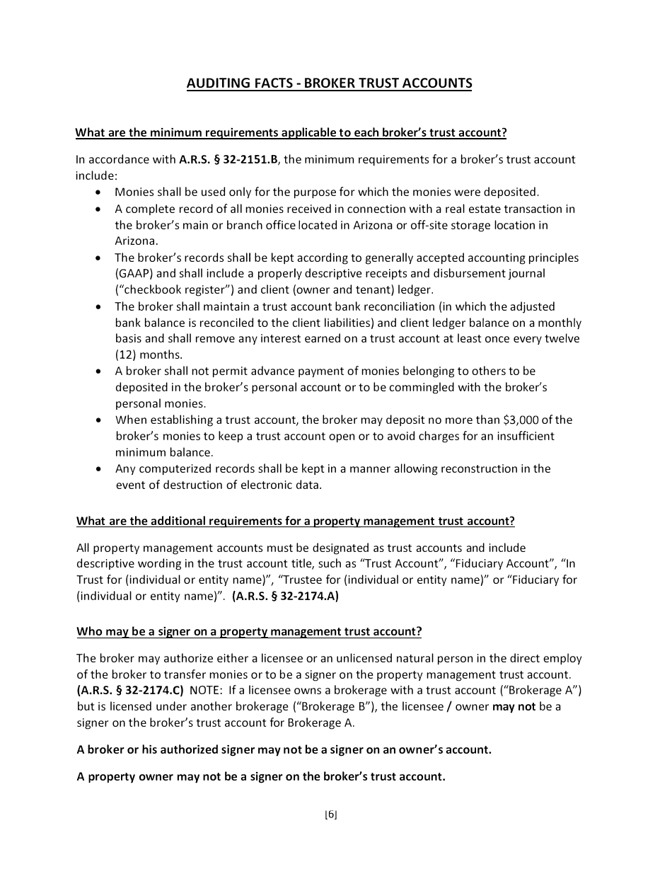 Property Management Audit Packet - Arizona, Page 19