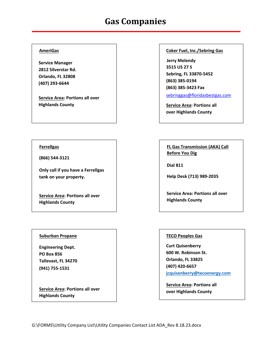 Procedures and Policy for Vacation of Right-Of-Way - Highlands County, Florida, Page 9