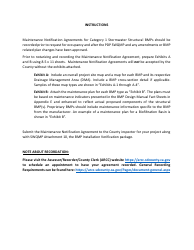 Maintenance Notification Agreement for Category 1 Stormwater Structural Bmps - County of San Diego, California, Page 2