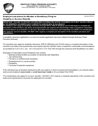 Form 8030 Employer Job Description - Kentucky