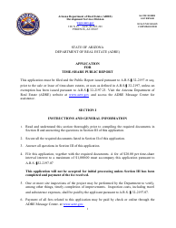 Application for Timeshare Public Report - Arizona, Page 5