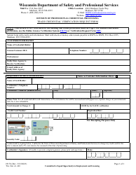 Form 3176 Trade Credential Verification Request Form - Wisconsin, Page 2