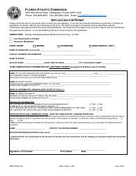 Document preview: Form BPR-0009-454 Application for Permit - Florida