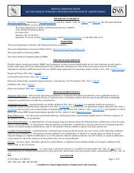 Form 7158 Military Medical Personnel Program Memorandum of Understanding - Wisconsin