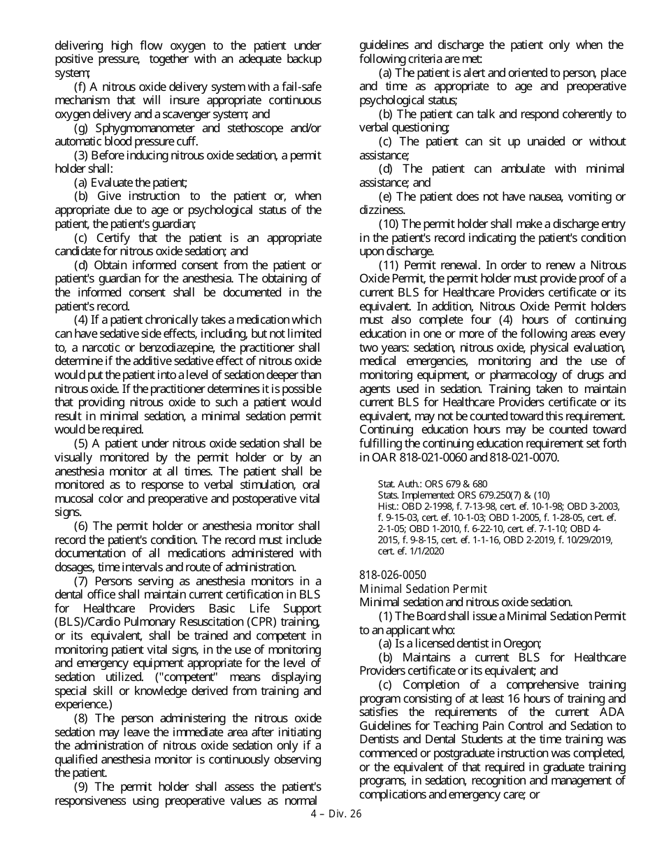 General Anesthesia Permit Application Form - Oregon, Page 14