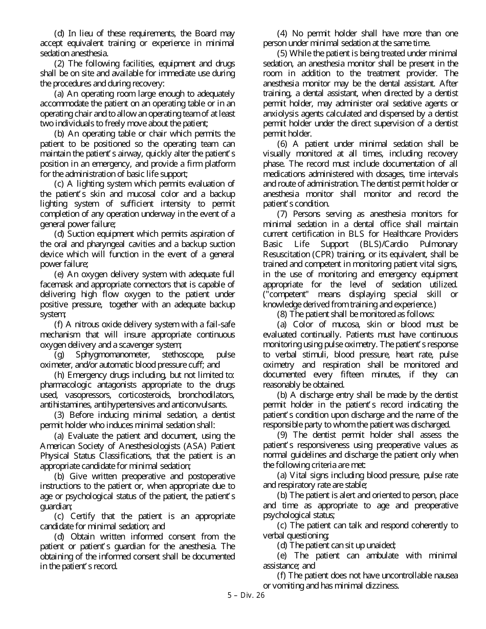 General Anesthesia Permit Application Form - Oregon, Page 15