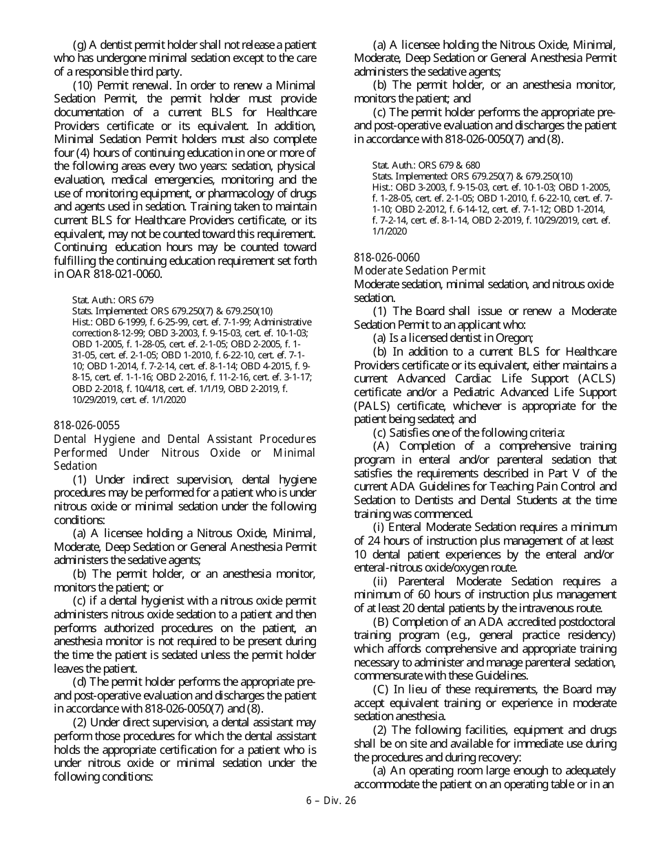 General Anesthesia Permit Application Form - Oregon, Page 16