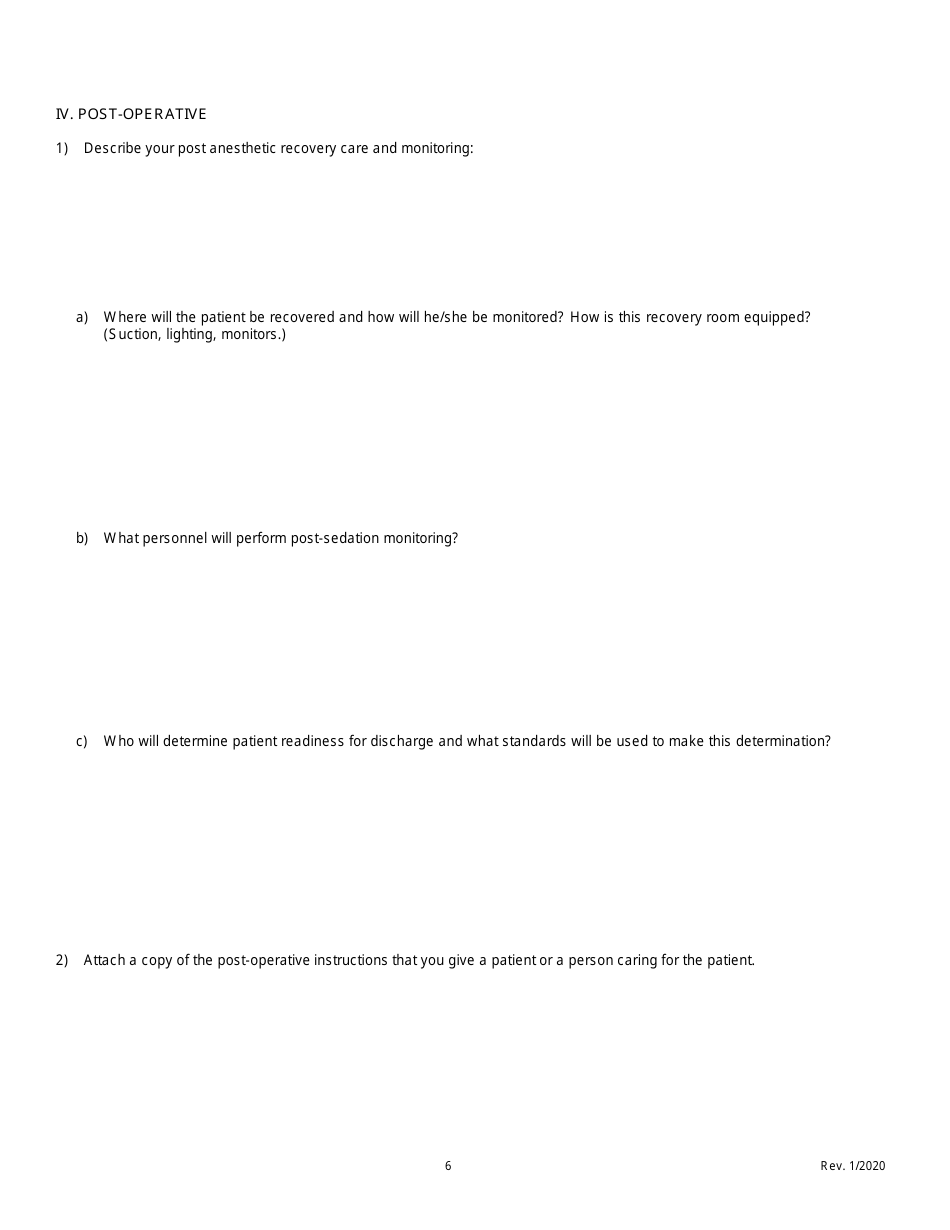 Minimal Sedation Permit Applciation Form - Oregon, Page 7