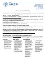 Moderate Sedation Permit Application Form - Oregon, Page 2