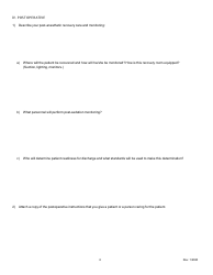 Moderate Sedation Permit Application Form - Oregon, Page 7