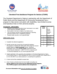 Document preview: Cleveland Tree Assistance Program for Seniors (Ctaps) - City of Cleveland, Ohio, 2024