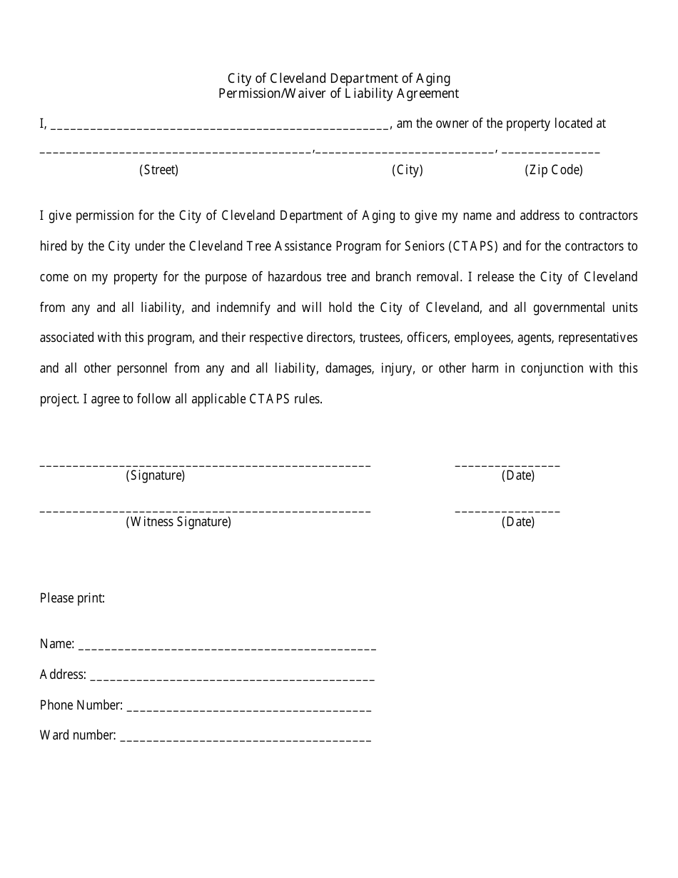 Cleveland Tree Assistance Program for Seniors (Ctaps) - City of Cleveland, Ohio, Page 3