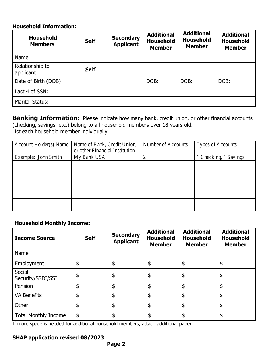 Senior Homeowner Assistance Program (Shap) Application - City of Cleveland, Ohio, Page 4