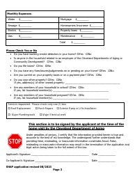 Senior Homeowner Assistance Program (Shap) Application - City of Cleveland, Ohio, Page 5