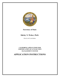 Document preview: California Application for Certification of an Election Management System - California