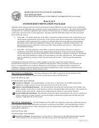 California Application for Certification of an Election Management System - California, Page 11