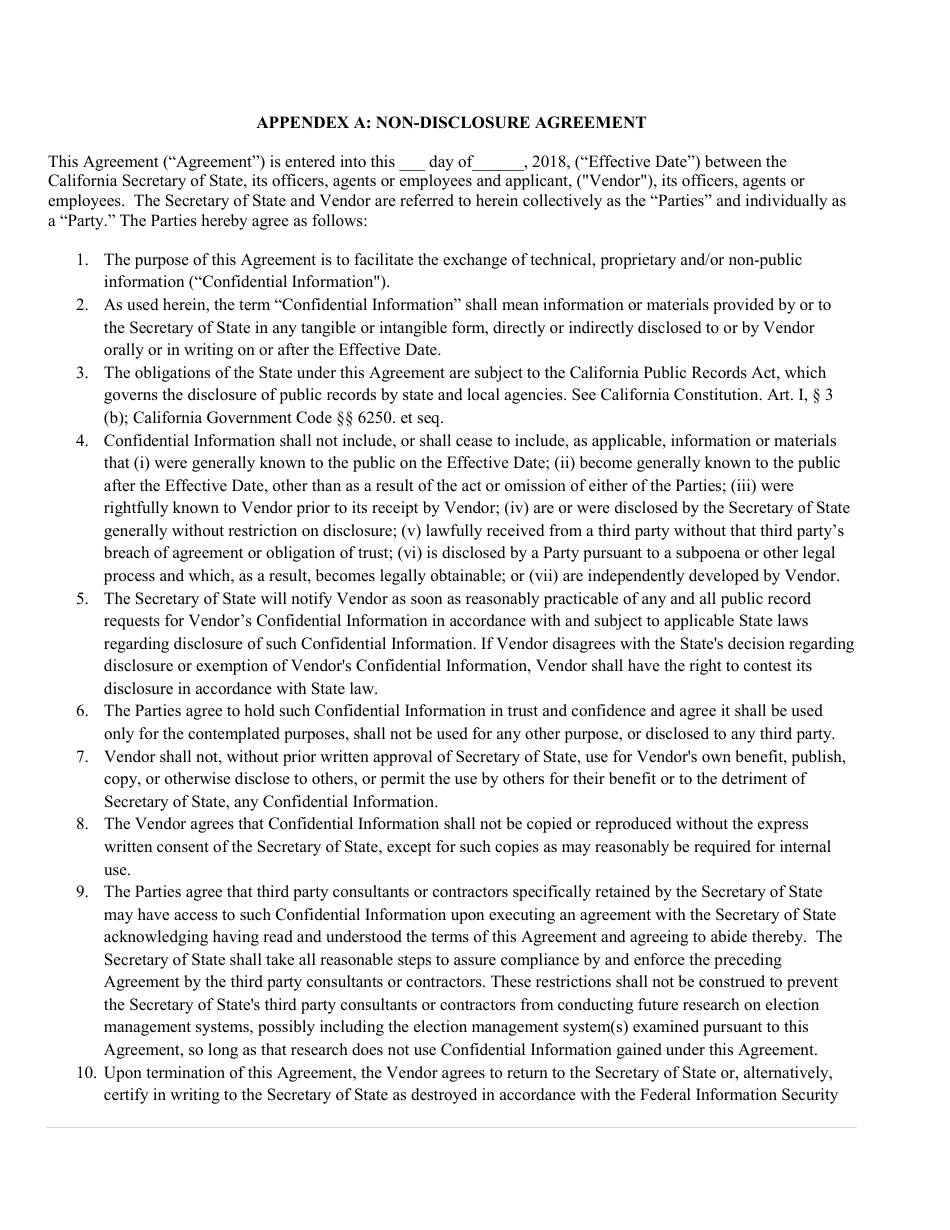 California Application for Certification of an Election Management System - California, Page 15