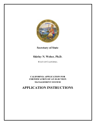 California Application for Certification of an Election Management System - California