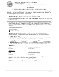 California Application for Certification of an Election Management System - California, Page 3