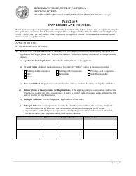 California Application for Certification of an Election Management System - California, Page 5