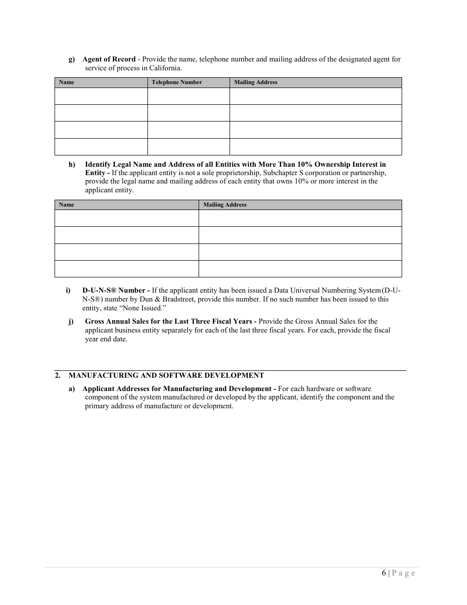 California Application for Certification of an Election Management System - California, Page 6