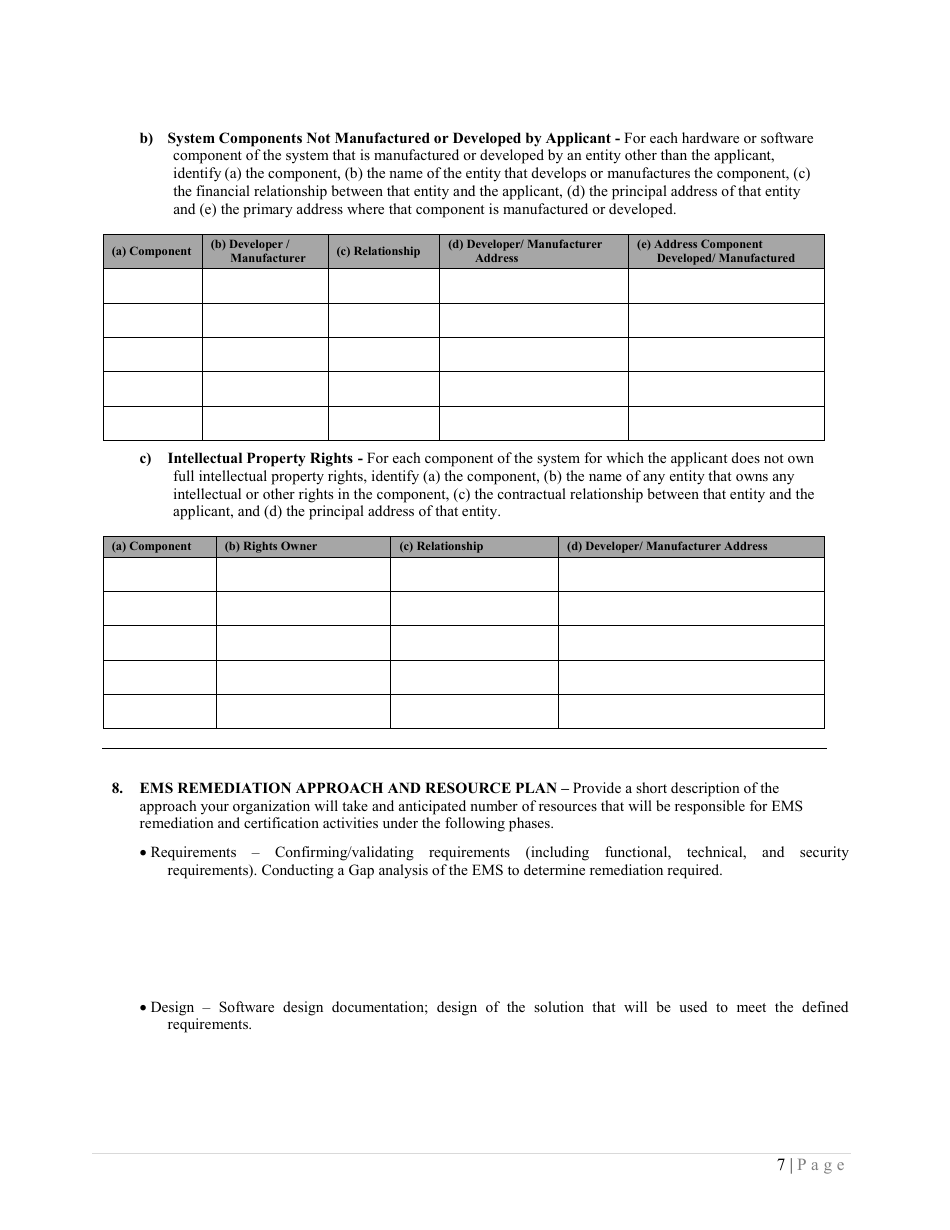 California Application for Certification of an Election Management System - California, Page 7
