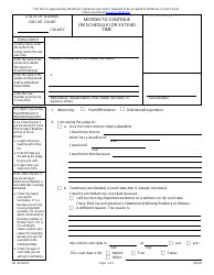 Document preview: Form MC-M2203.4 Motion to Continue (Reschedule) or Extend Time - Illinois