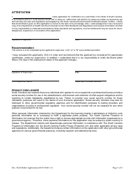 Application for Certification as a Well Driller - South Carolina, Page 3